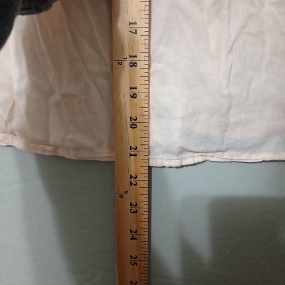 Forever Twenty One Pink Sheer Button Up Blouse/Top Ruffle Sz M Beachy Preppy - Picture 5 of 5